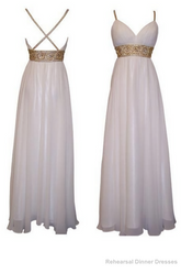 Low Back Boho with Beaded Waist Occasion Evening Dresses